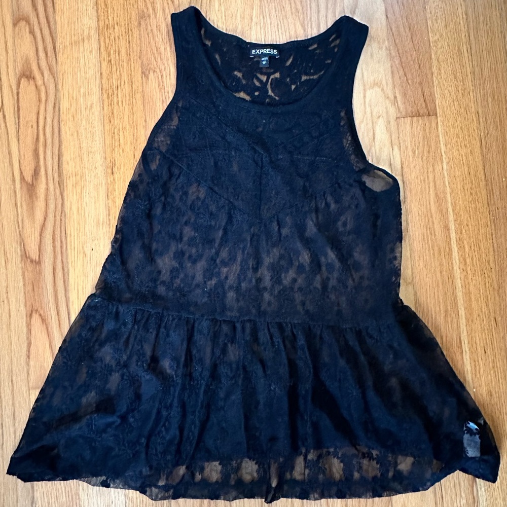 Sheer lace bohemian top